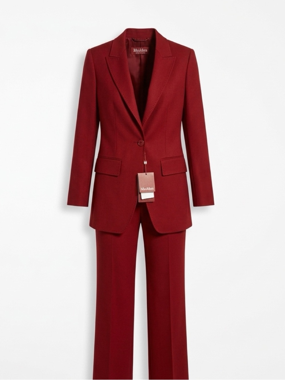 MaxMara wool Bordeaux Titty Jacket and Pants Nwts $ 1598.00